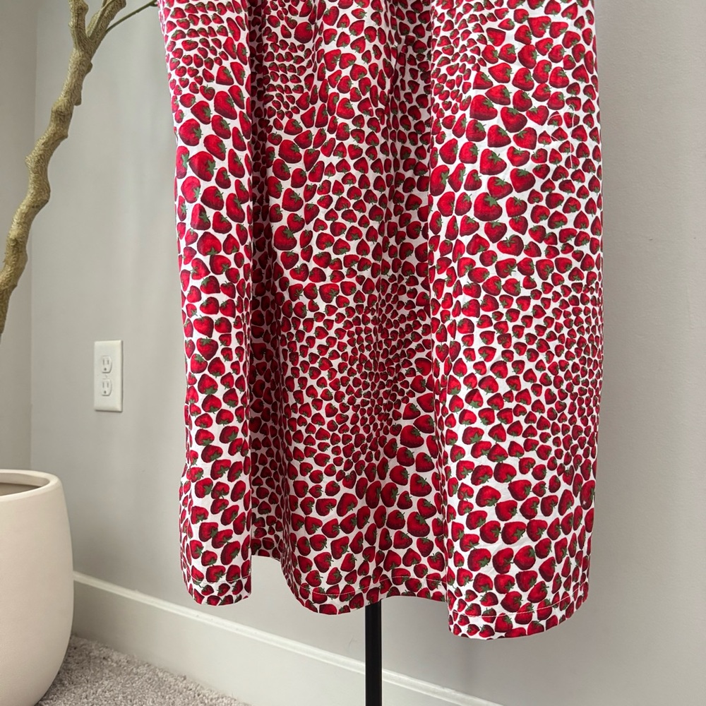 J. Crew Paloma Dress In Strawberry Swirl Cotton Poplin - Picture 4 of 7